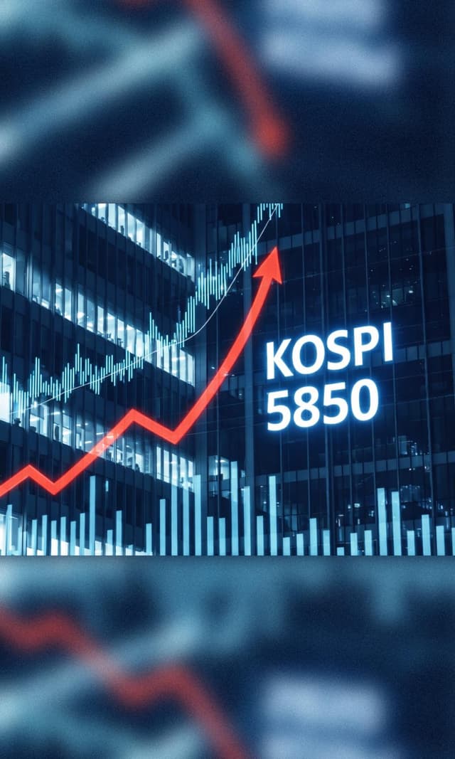 Will the KOSPI close above 5,850 by April 15, 2026?